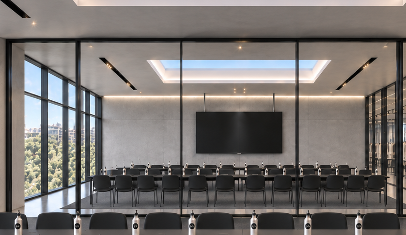 The Strategy Room — seen through glass