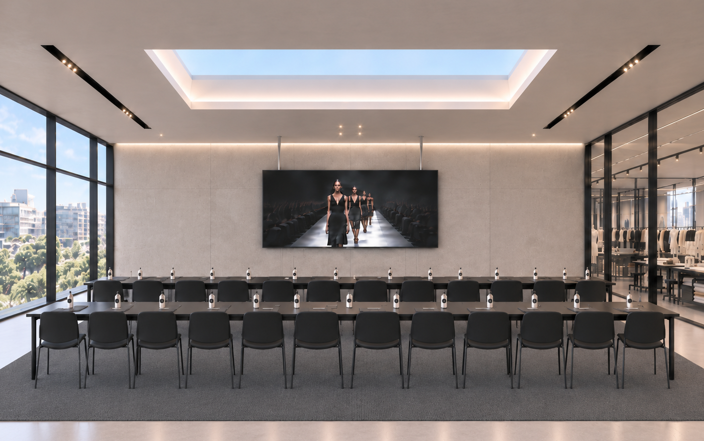 The Strategy Room — seating rows