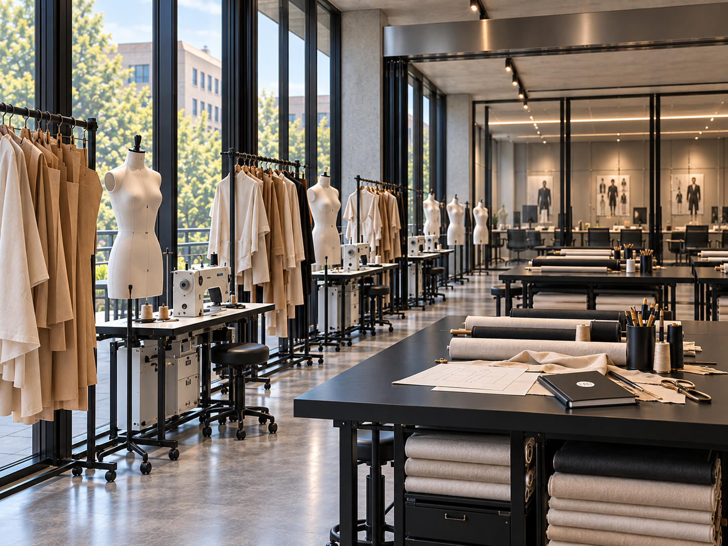 Atelier I — textiles, tools and rails