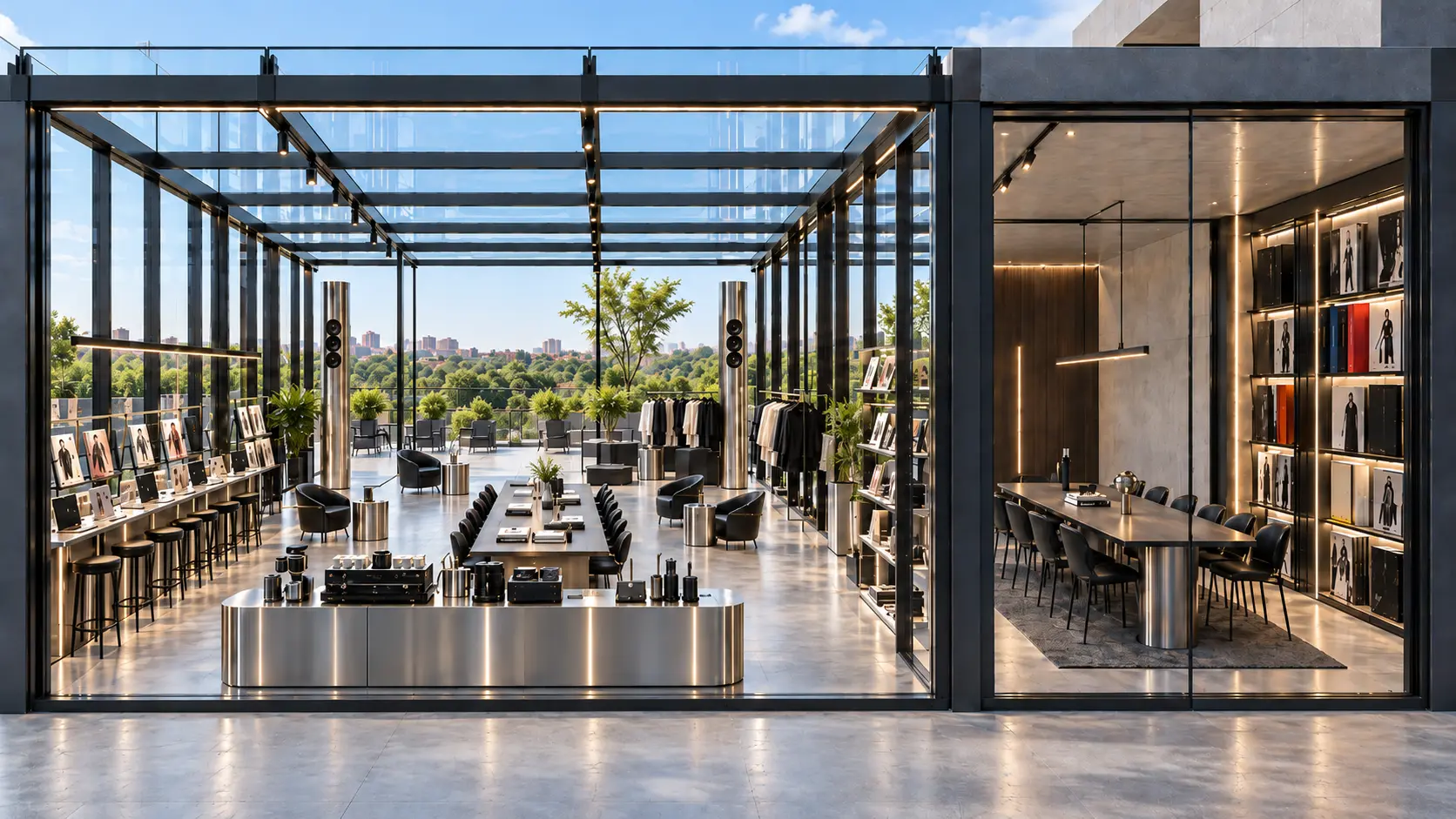 FAD Commons — glass pergola
